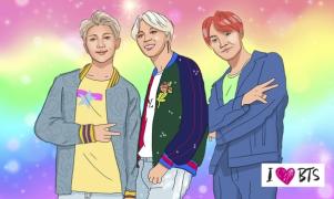 Чехол для карточек. I love BTS