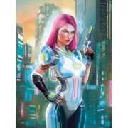 Девушка в стиле киберпанк