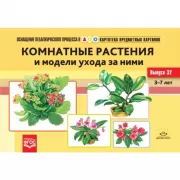 Картотека предметных картинок. Комнатные растения и модели ухода за ними. Выпуск 32. 3-7 лет