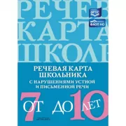 Речевая карта школьника с нарушениями устной и письменной речи. От 7 до 10 лет