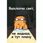 Выключи свет, не видишь, я тут плачу